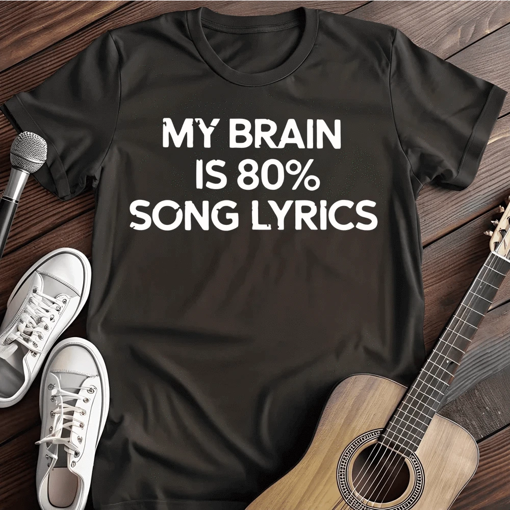 Printify T-Shirt Black / S 80 Lyrics T Shirt