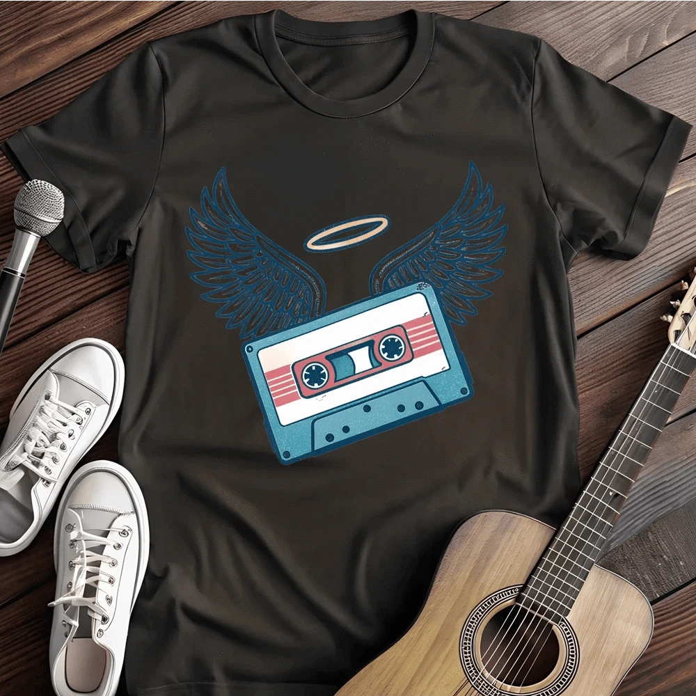 Printify T-Shirt Black / S Cassette Angel T-Shirt