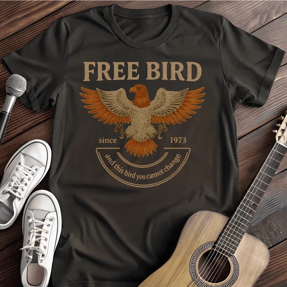 Printify T-Shirt Black / S Free Bird T Shirt