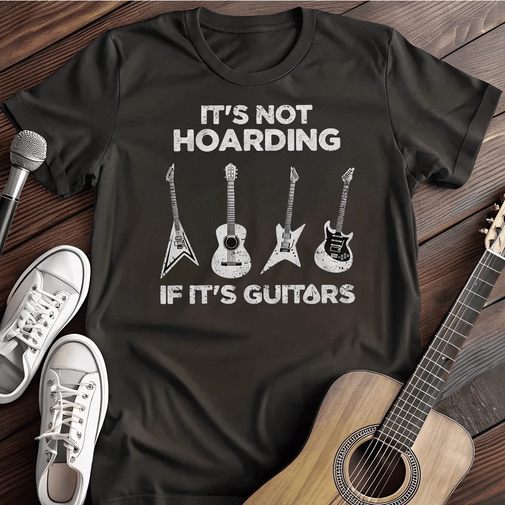 Printify T-Shirt Black / S Guitar Hoarding T Shirt