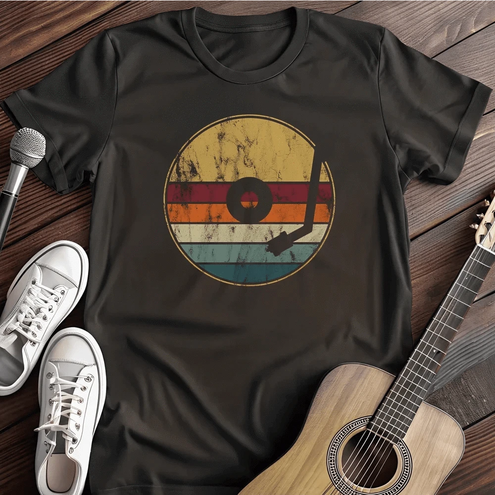 Printify T-Shirt Black / S Retro Vinyl T Shirt