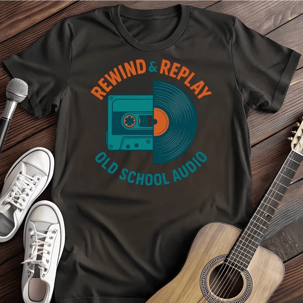 Printify T-Shirt Black / S Rewind T Shirt