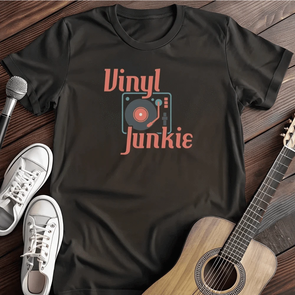 Printify T-Shirt Black / S Vinyl Junkies T Shirt