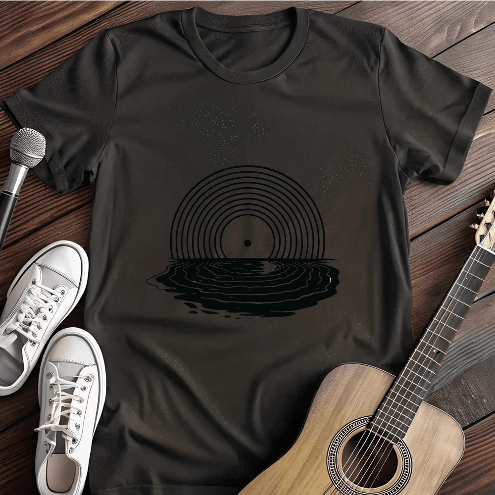 Printify T-Shirt Black / S Vinyl Music Vinyl Moon Vinyl Record