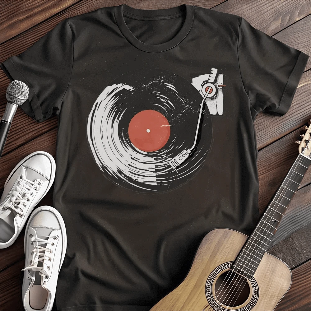 Printify T-Shirt Black / S Vinyl Wave T Shirt