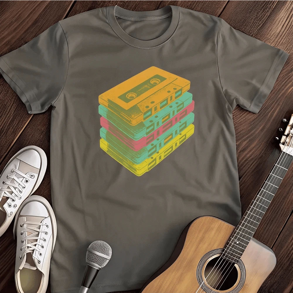 Printify T-Shirt Charcoal / S Casettes T Shirt