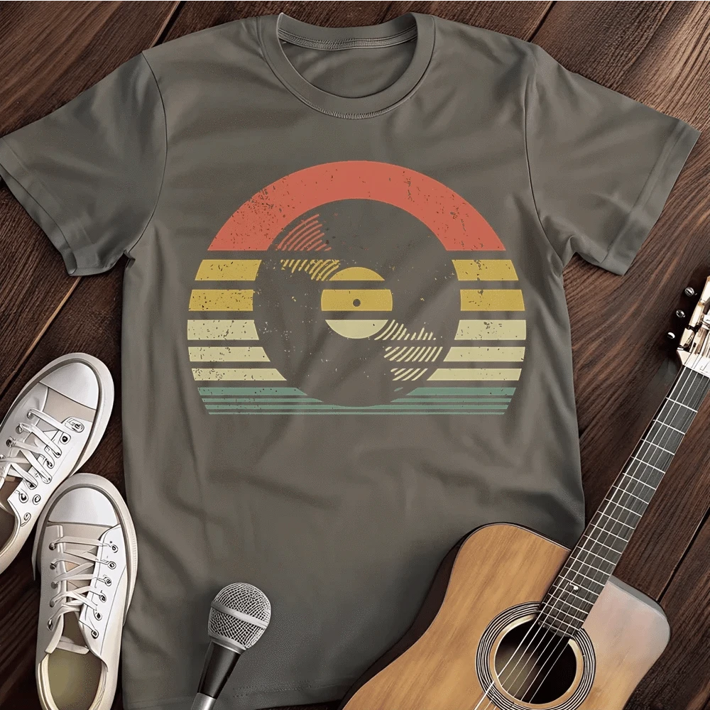 Printify T-Shirt Charcoal / S Retro Sunset T Shirt