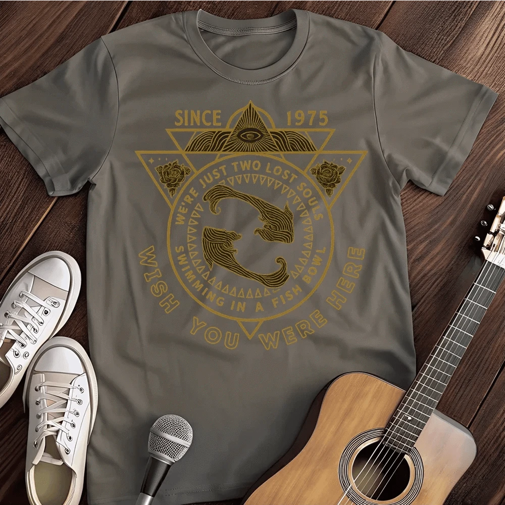 Printify T-Shirt Charcoal / S Wish You Where Here T Shirt
