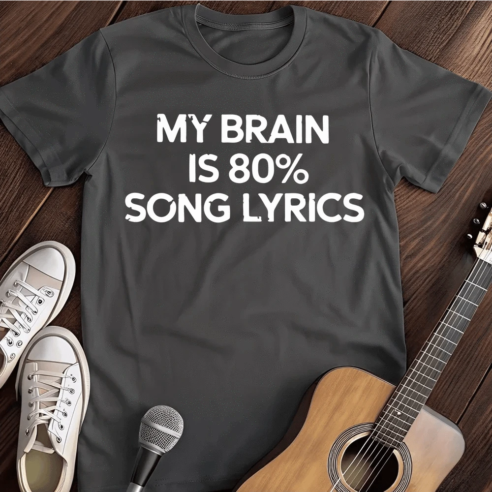 Printify T-Shirt Dark Heather / S 80 Lyrics T Shirt