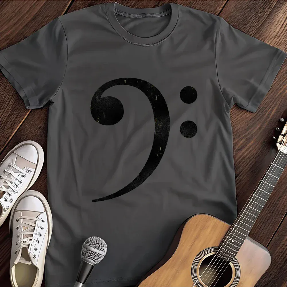 Printify T-Shirt Dark Heather / S Bass Clef T Shirt