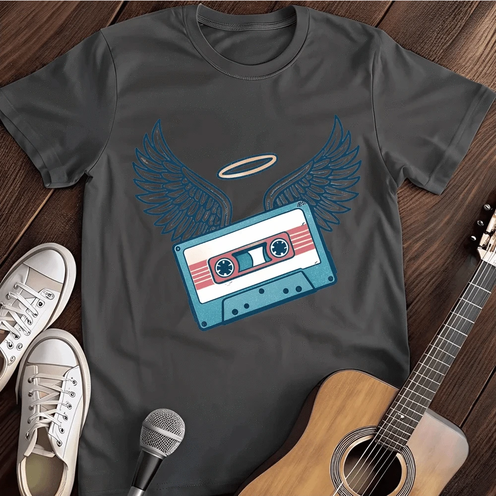 Printify T-Shirt Dark Heather / S Cassette Angel T-Shirt
