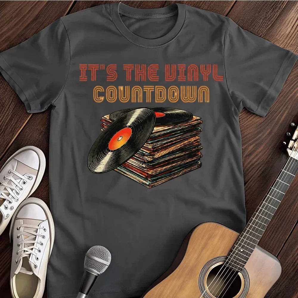 Printify T-Shirt Dark Heather / S Its The Vinyl Countdown T Shirt