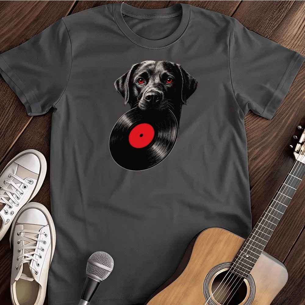 Printify T-Shirt Dark Heather / S Labrador Vinyl T Shirt