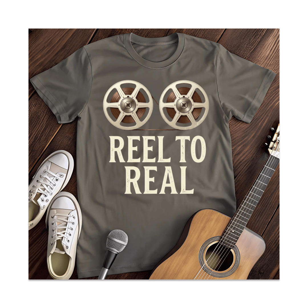 Printify T-Shirt Dark Heather / S Reel To Real T-Shrt