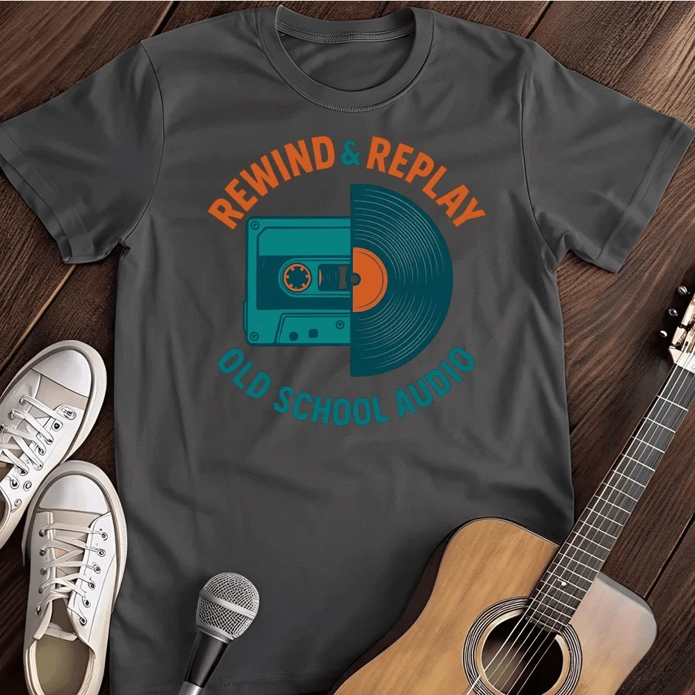 Printify T-Shirt Dark Heather / S Rewind T Shirt