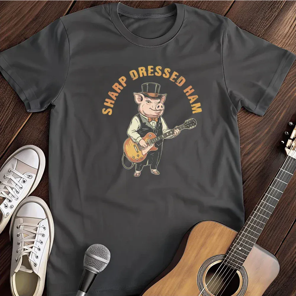 Printify T-Shirt Dark Heather / S Sharp Dressed Ham T Shirt