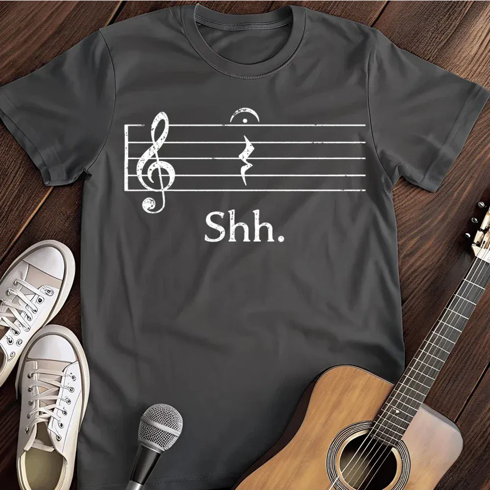 Printify T-Shirt Dark Heather / S Shh T Shirt
