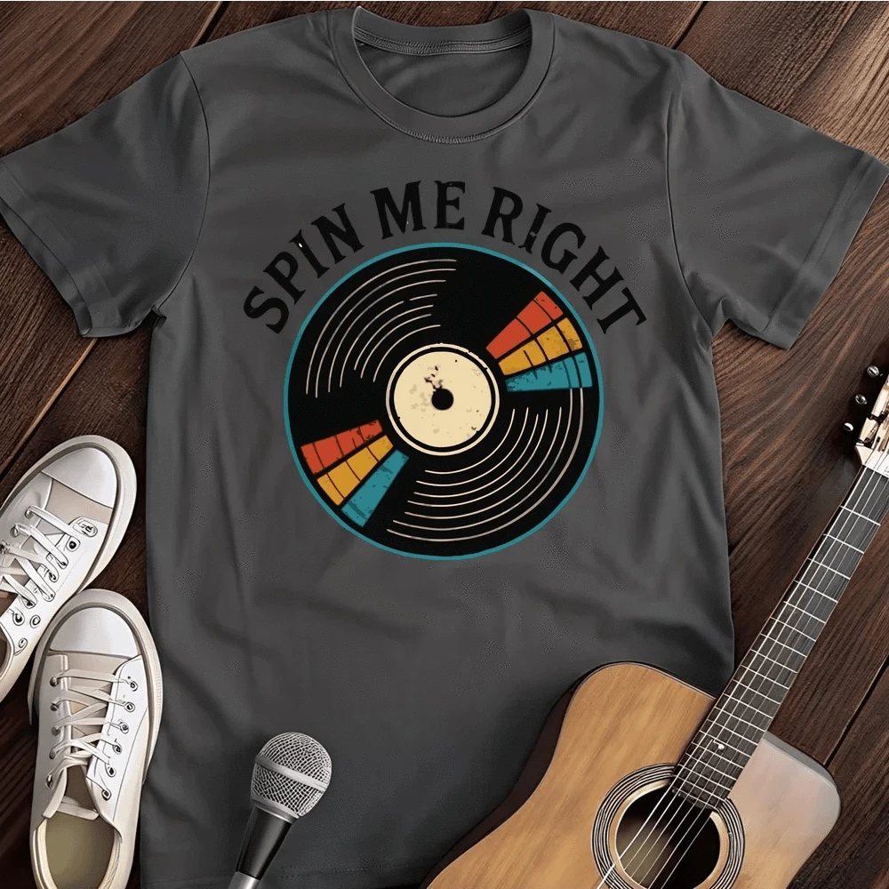 Printify T-Shirt Dark Heather / S Spin Me T Shirt