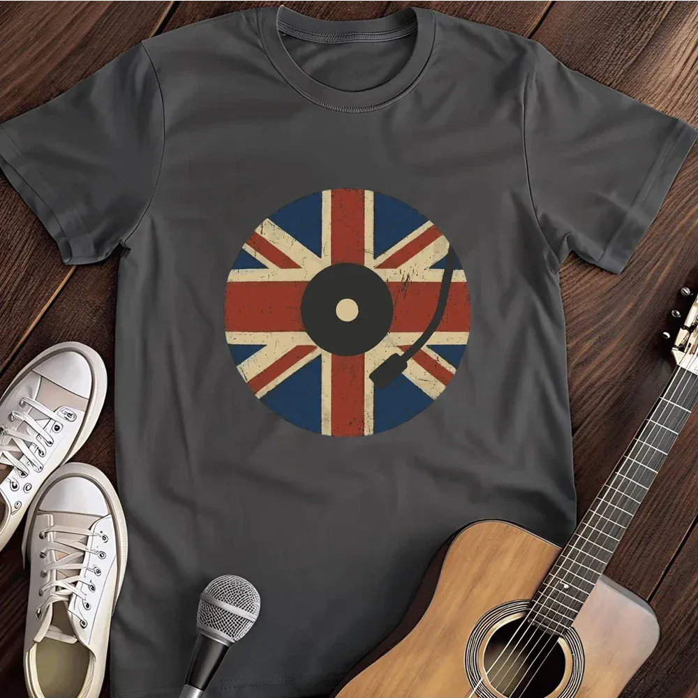 Printify T-Shirt Dark Heather / S Union Jack Spinner T Shirt