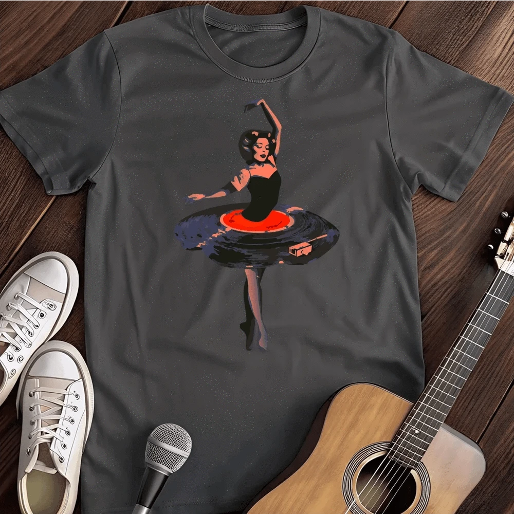 Printify T-Shirt Dark Heather / S Vinyl Ballerina T Shirt