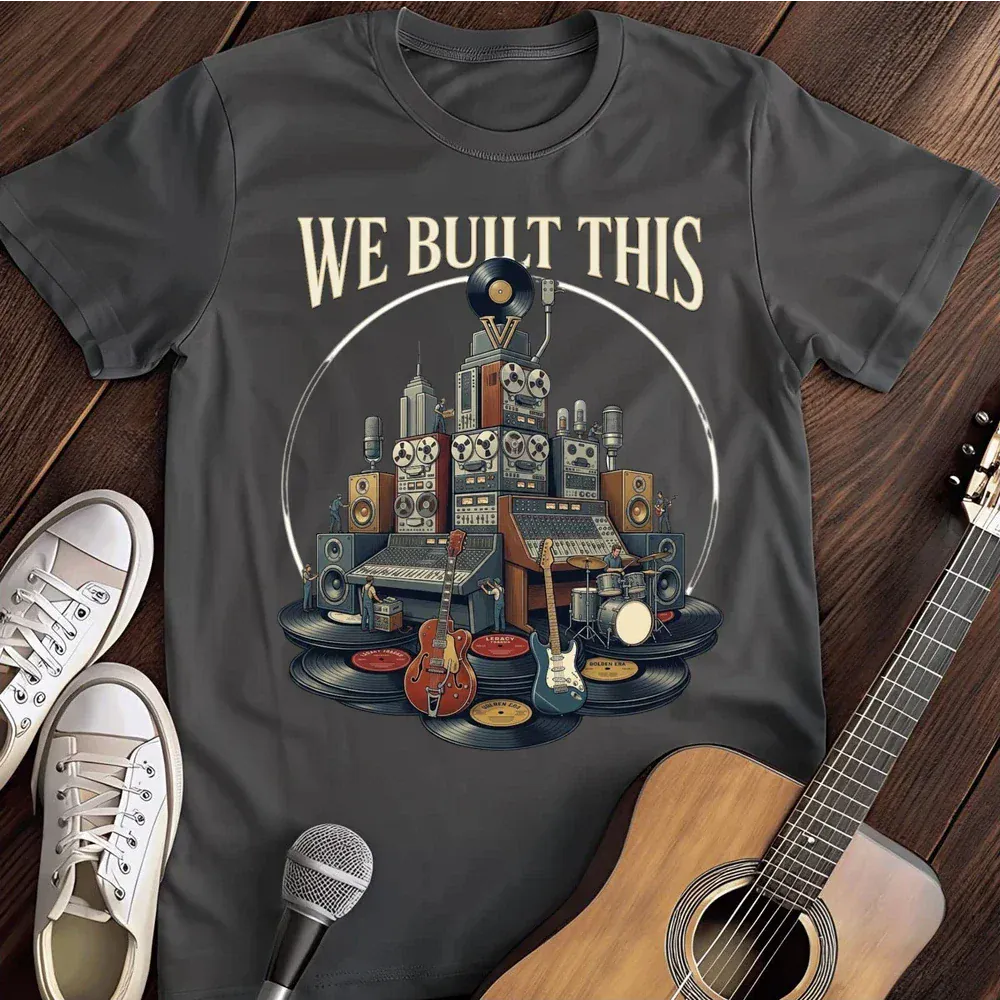 Printify T-Shirt Dark Heather / S We Built This T Shirt