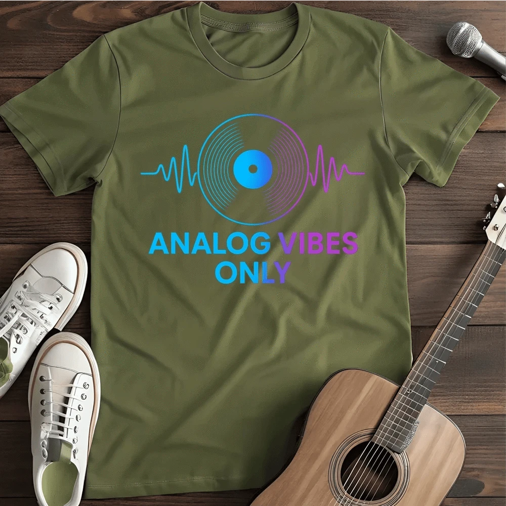 Printify T-Shirt Military Green / S Analog Only T Shirt