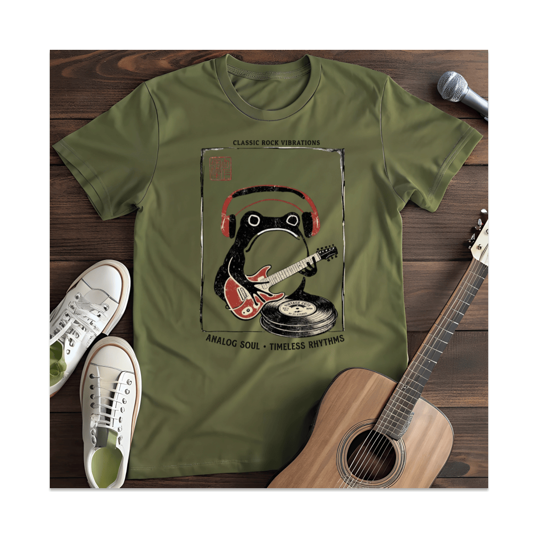 Printify T-Shirt Military Green / S Analog Soul Rythms T-Shirt