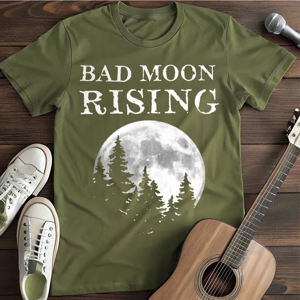 Printify T-Shirt Military Green / S Bad Moon Rising T Shirt