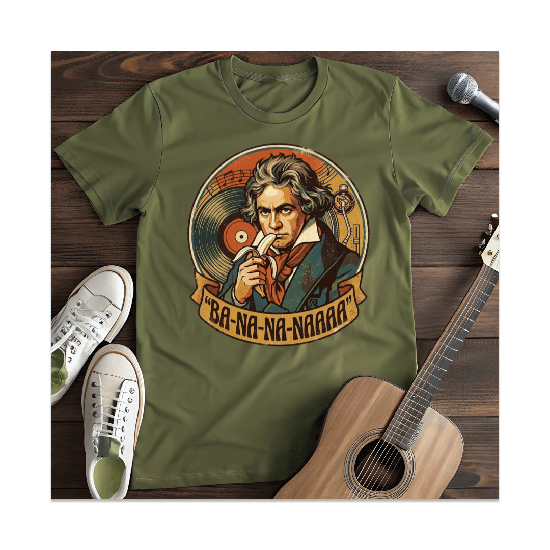 Printify T-Shirt Military Green / S Beethoven Banana Symphony T-Shirt