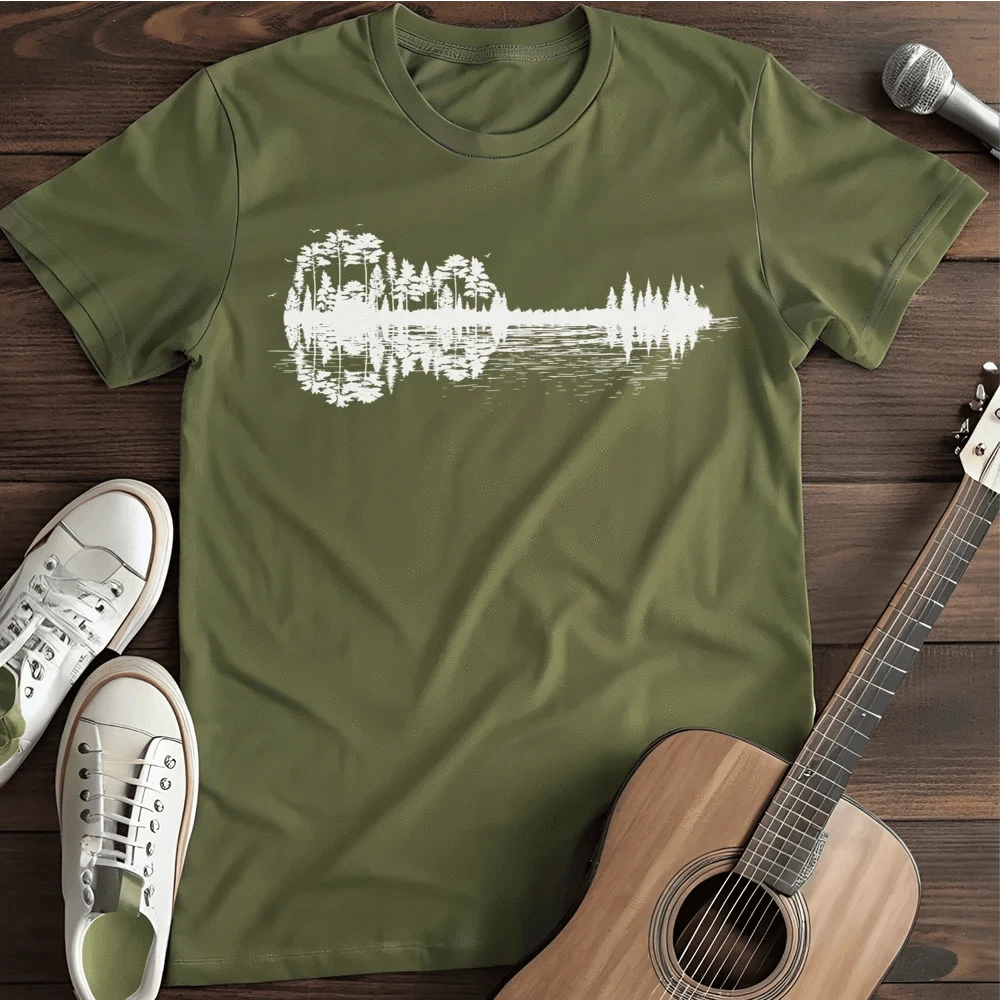 Printify T-Shirt Military Green / S Black Forest T Shirt 2