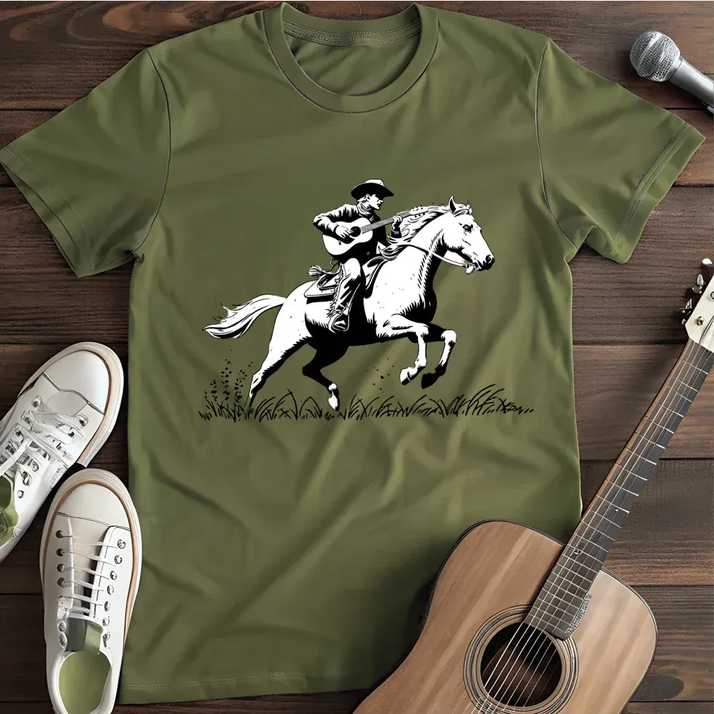 Printify T-Shirt Military Green / S Buckin Bronco T Shirt
