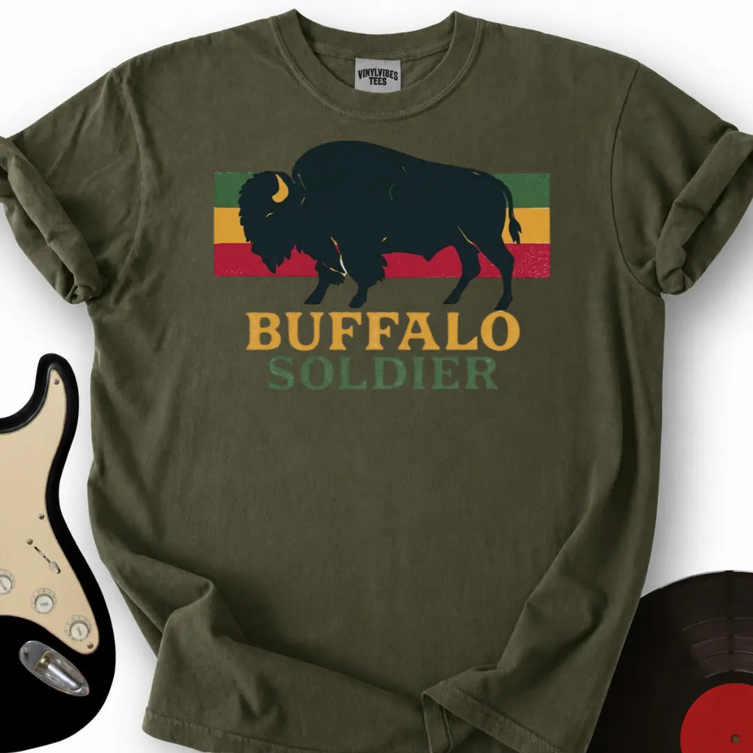 Printify T-Shirt Military Green / S Buffalo Soldier T-Shirt