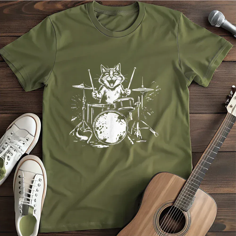 Printify T-Shirt Military Green / S Cats Cradle T Shirt