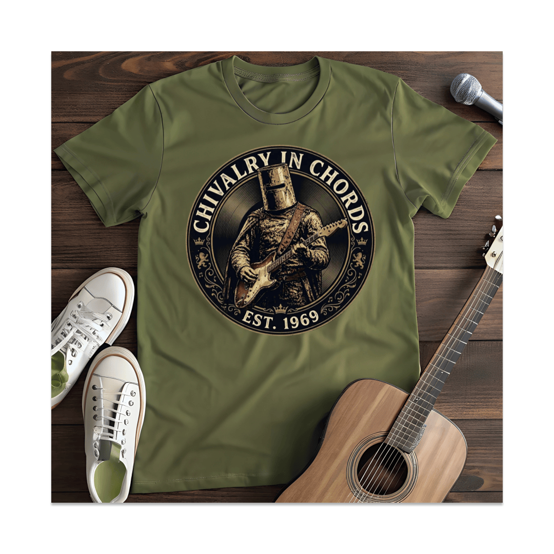 Printify T-Shirt Military Green / S Chivalry In Chords T-Shirt