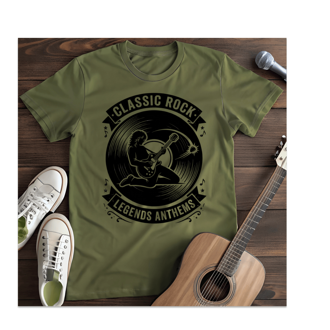 Printify T-Shirt Military Green / S Classic Rock Legends T-Shirt