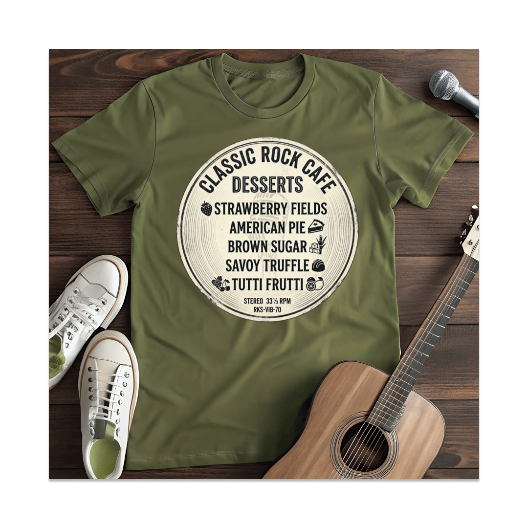 Printify T-Shirt Military Green / S Classic Rock T-Shirt (2)