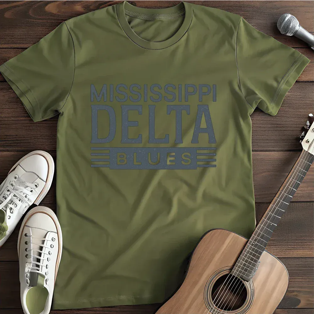 Printify T-Shirt Military Green / S Delta Blues T Shirt