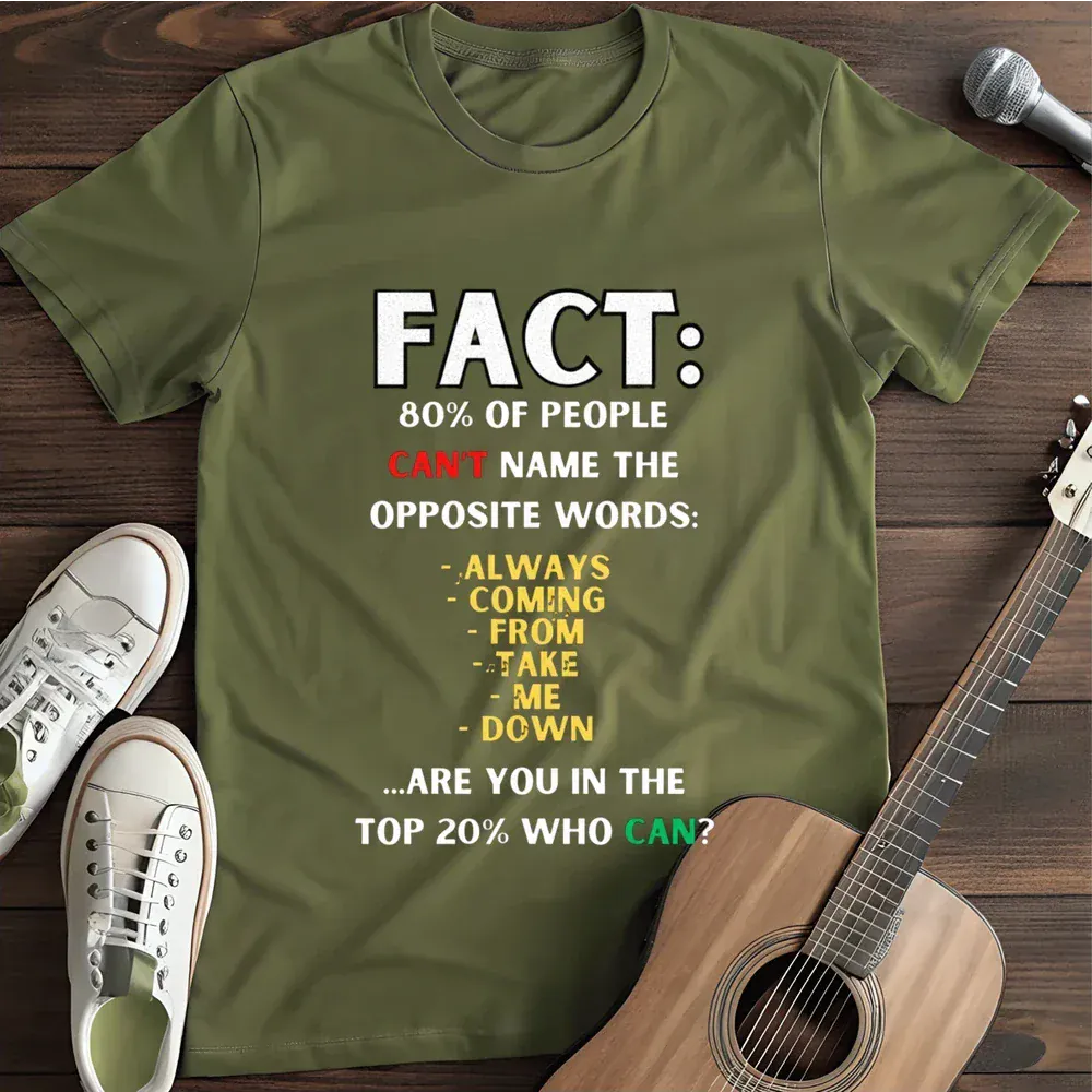 Printify T-Shirt Military Green / S Facts T Shirt