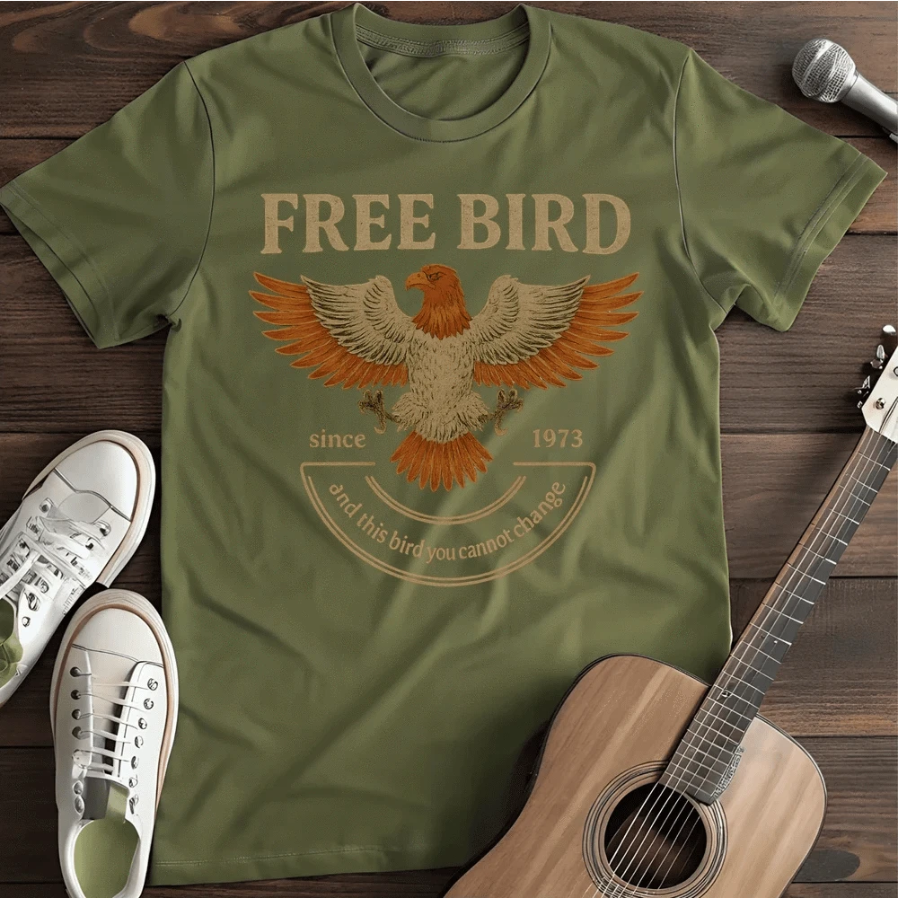 Printify T-Shirt Military Green / S Free Bird T Shirt