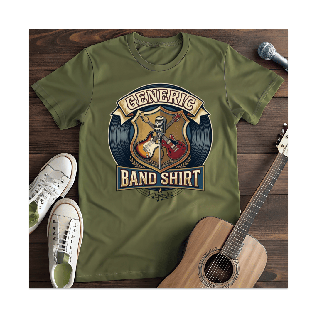Printify T-Shirt Military Green / S Generic Band T-Shirt