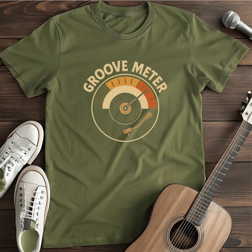 Printify T-Shirt Military Green / S Groove Meter T Shirt