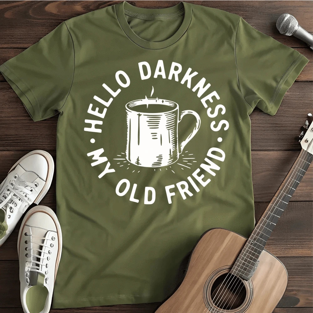 Printify T-Shirt Military Green / S Hello Darkness T Shirt
