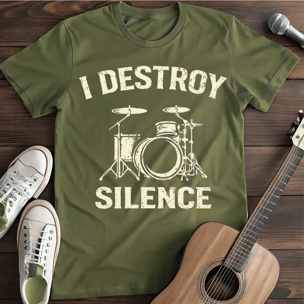 Printify T-Shirt Military Green / S I Destroy Silence T Shirt