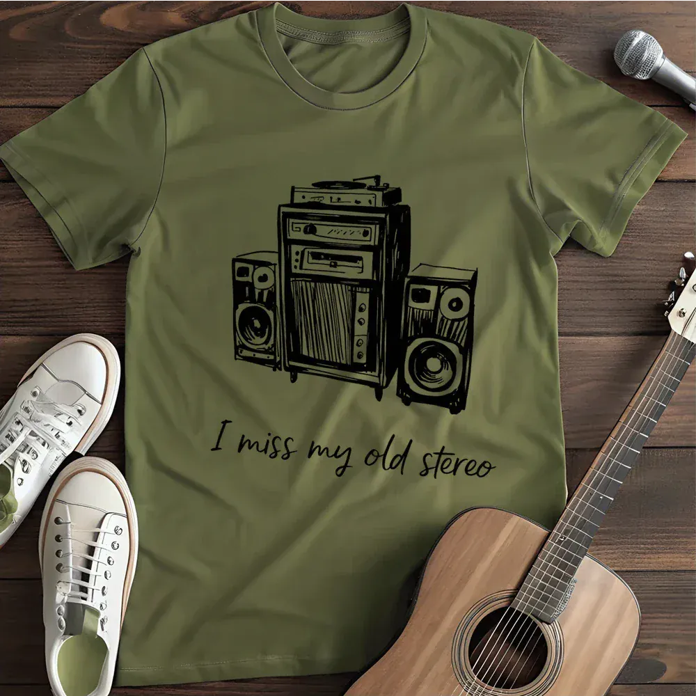 Printify T-Shirt Military Green / S I Miss My Old Stereo T Shirt