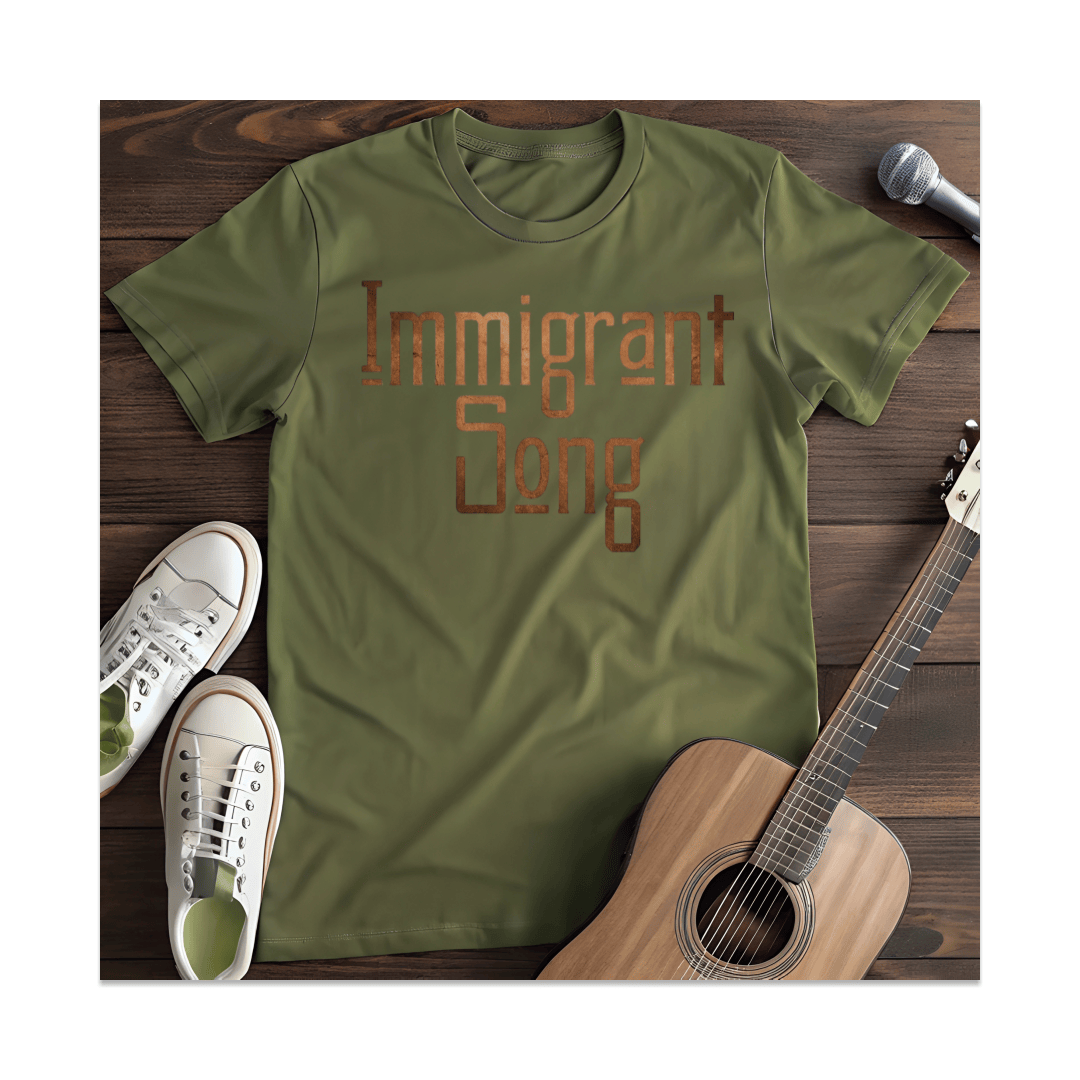 Printify T-Shirt Military Green / S Immigrant Song T-Shirt