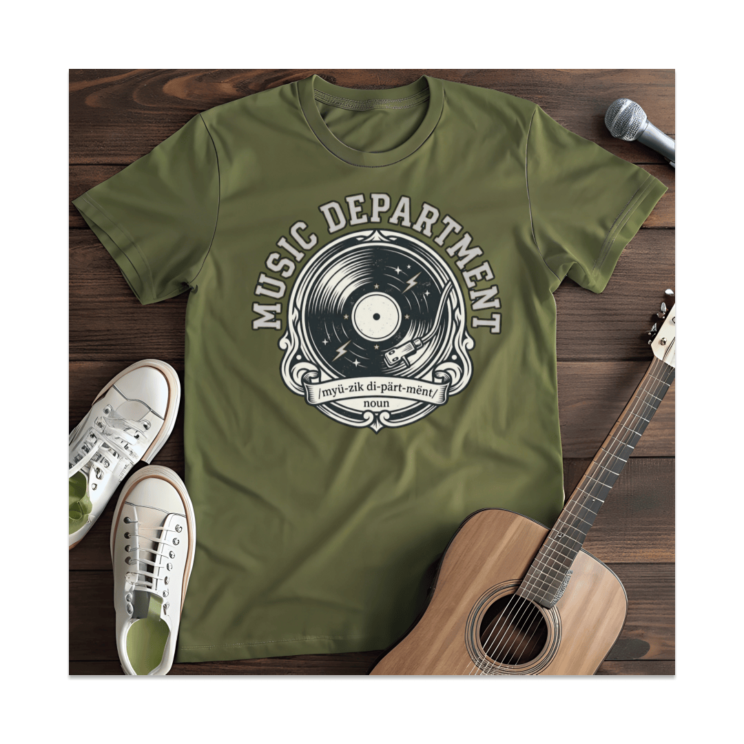 Printify T-Shirt Military Green / S Music Department T-Shirt