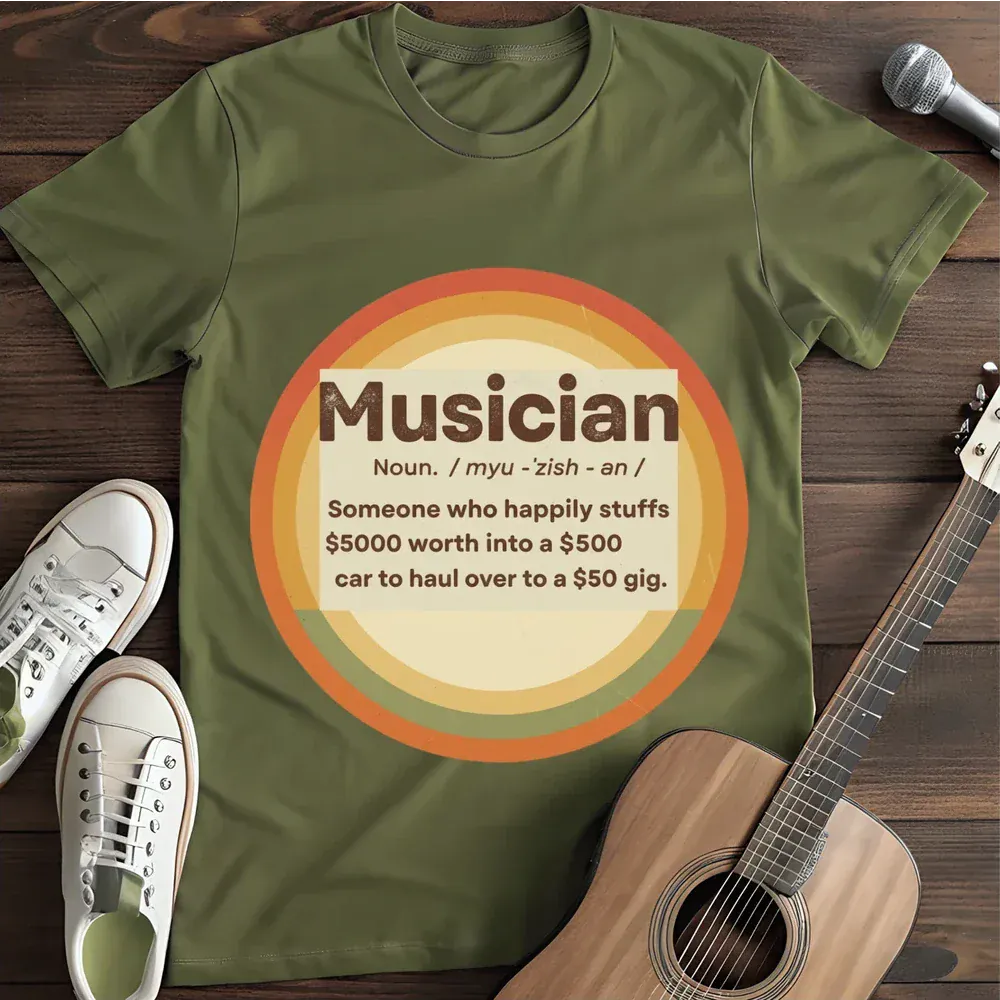 Printify T-Shirt Military Green / S Musician T Shirt