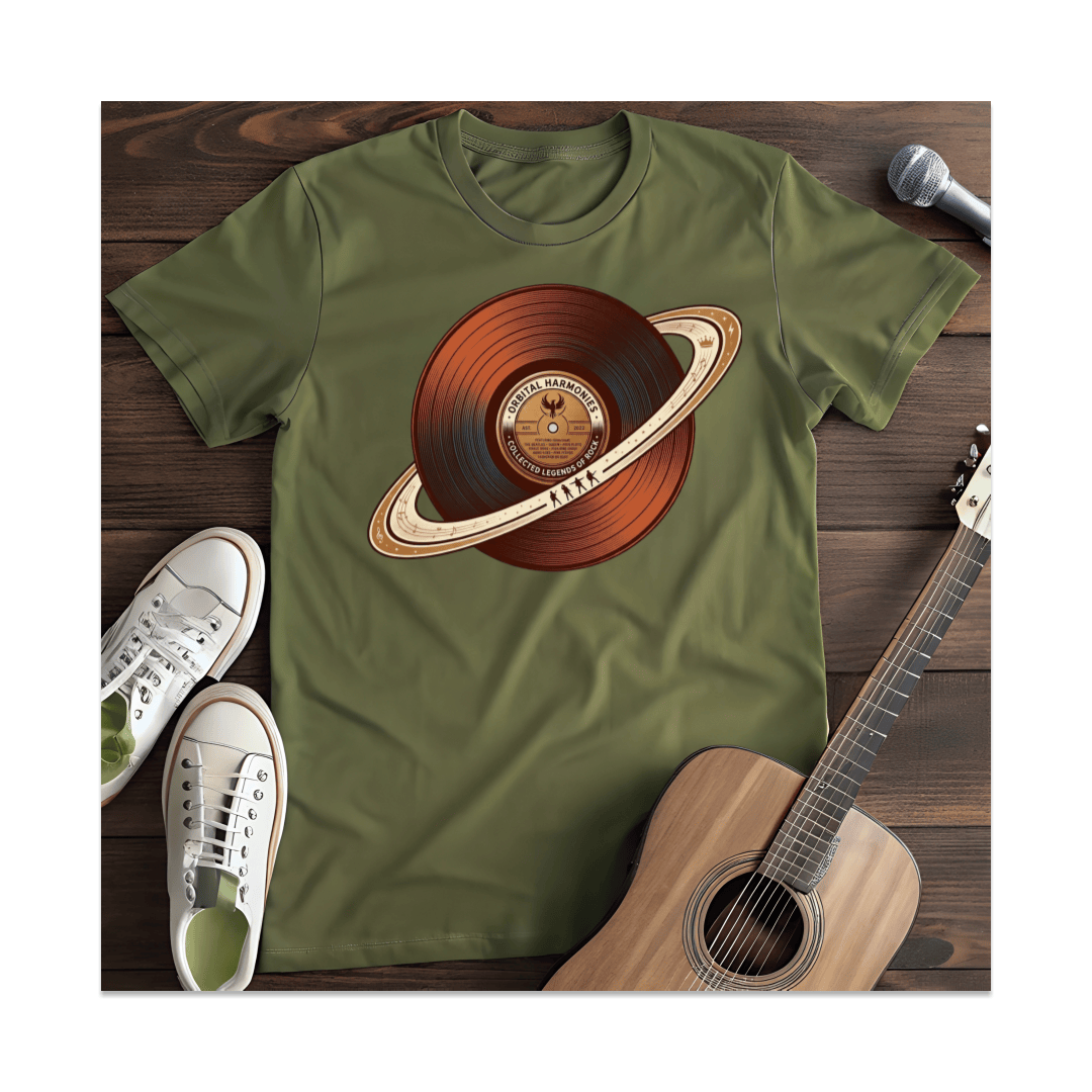 Printify T-Shirt Military Green / S Orbital Harmonies T-Shirt