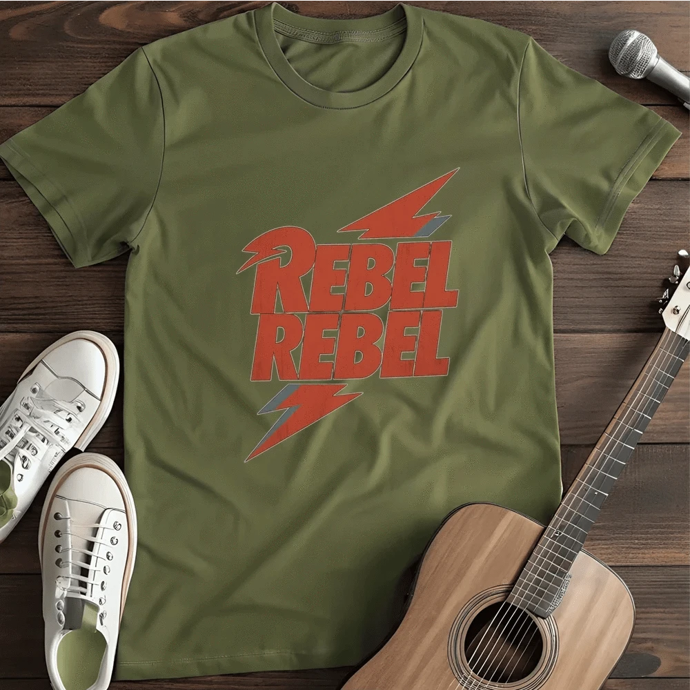 Printify T-Shirt Military Green / S Rebel Rebel T Shirt