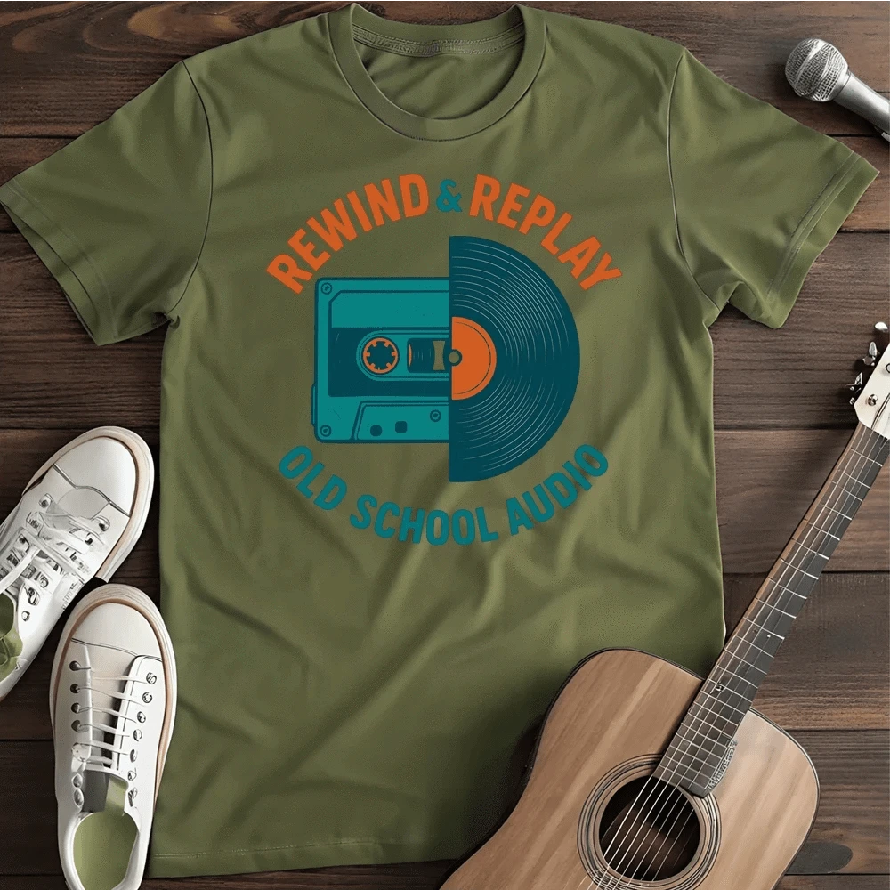 Printify T-Shirt Military Green / S Rewind T Shirt